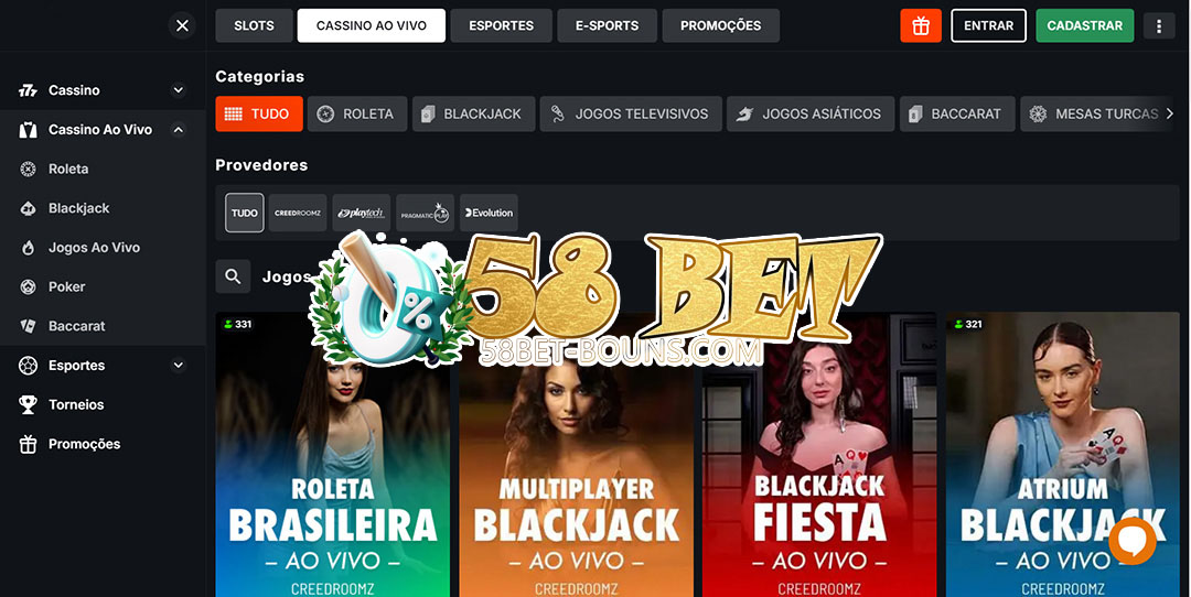 58 bet casino